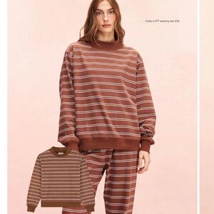 PARKE tonal striped mockneck
